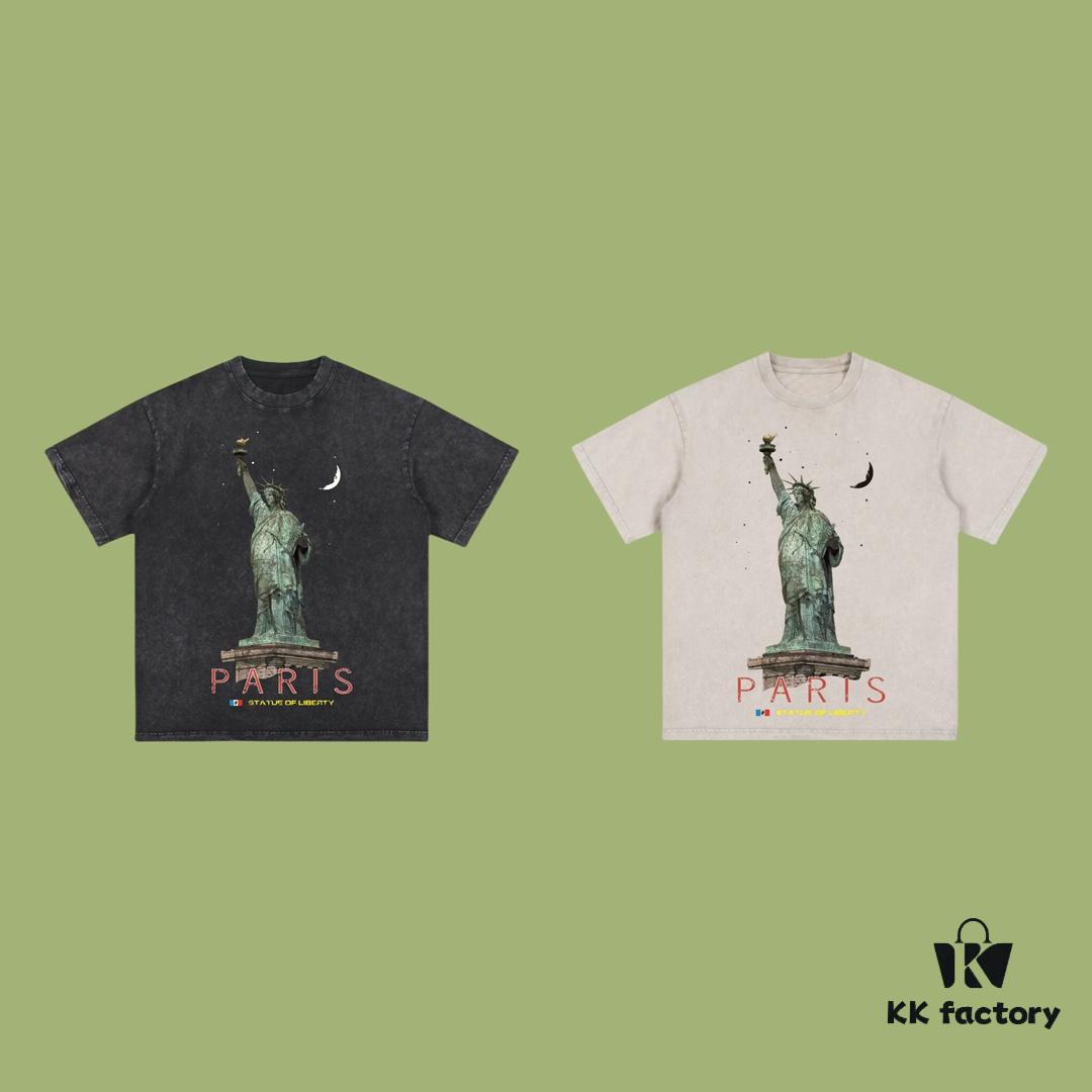 69316e3b908475d562cda56f High-End Quality Balenciaga 2025 Fall Spring/Summer Collection Liberty Statue 🗽 Short Sleeve T-Shirt, Imported Kangnan Digital Direct-to-Garment Printing, Custom-Dyed Premium Streetwear, 26-Single 100% Washed 300G Double-Yarn Cotton, Garment-Dyed and Snow-Washed Finish, OS Loose Fit Unisex Design