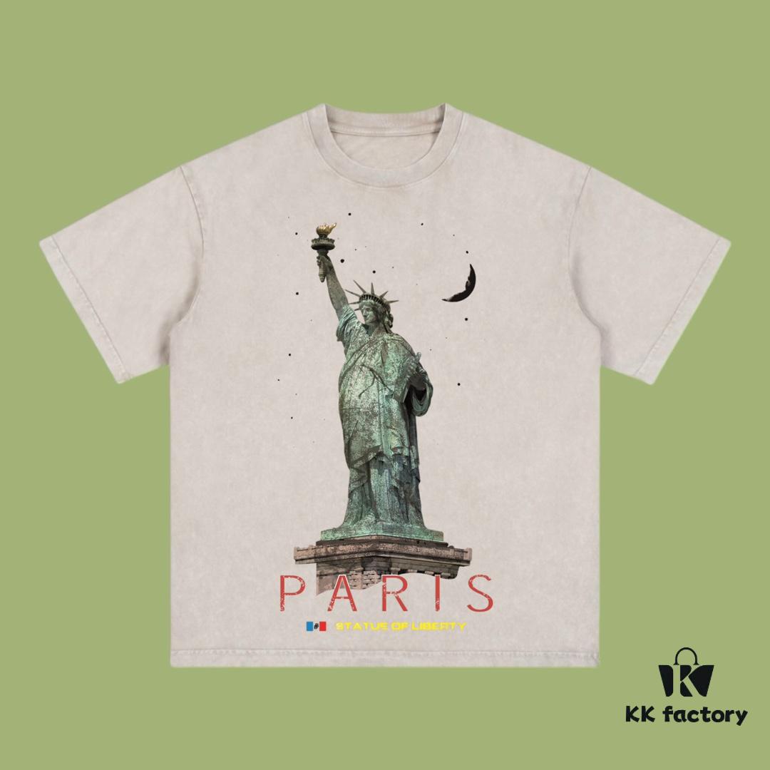 69316e4f908475d562cda575 High-End Quality Balenciaga 2025 Fall Spring/Summer Collection Lady Liberty Short-Sleeve T-Shirt
