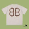 69316f04908475d562cda599 High-End Quality Balenciaga 2025 Fall Spring/Summer Collection Double B Short Sleeve T-Shirt Imported Kanglong Digital Direct-to-Garment Printing Custom-Dyed High-Quality Streetwear 26-Single 100% Washed 300G Garment-Dyed and Washed Snowflake Finish OS Loose Fit Unisex