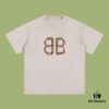 69316f05908475d562cda59a High-End Quality Balenciaga 2025 Fall Spring/Summer Collection Double B Short Sleeve T-Shirt Imported Kanglong Digital Direct-to-Garment Printing Custom-Dyed High-Quality Streetwear 26-Single 100% Washed 300G Garment-Dyed and Washed Snowflake Finish OS Loose Fit Unisex