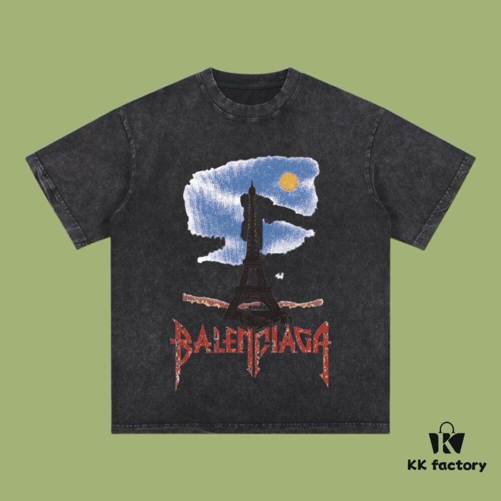 69316fac908475d562cda5b3 High-End Quality Balenciaga 2025 Fall Spring/Summer Collection Tokyo Tower Short Sleeve T-Shirt