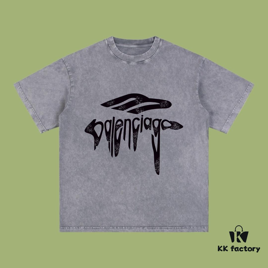 High-End Quality Balenciaga 2025 Fall Spring/Summer Collection Art Logo Short-Sleeve T-Shirt