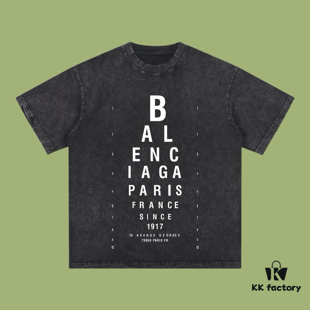 69317026908475d562cda5d4 Balenciaga 2025 Fall Spring/Summer Collection Slogan 1917 Short Sleeve T-Shirt