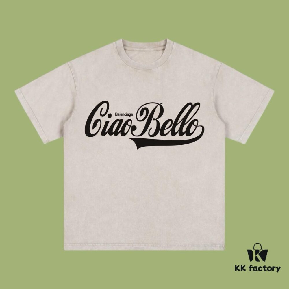 69317092908475d562cda5f0 High-End Quality Balenciaga 2025 Fall Spring/Summer Collection Slogan Short-Sleeve T-Shirt Imported Kangnan Digital Direct Printing Dyed High-Quality Streetwear Brand 26s Double Yarn 100% Washed 300G Garment Dyeing and Water Washing Snowflake Effect OS Loose Fit Unisex