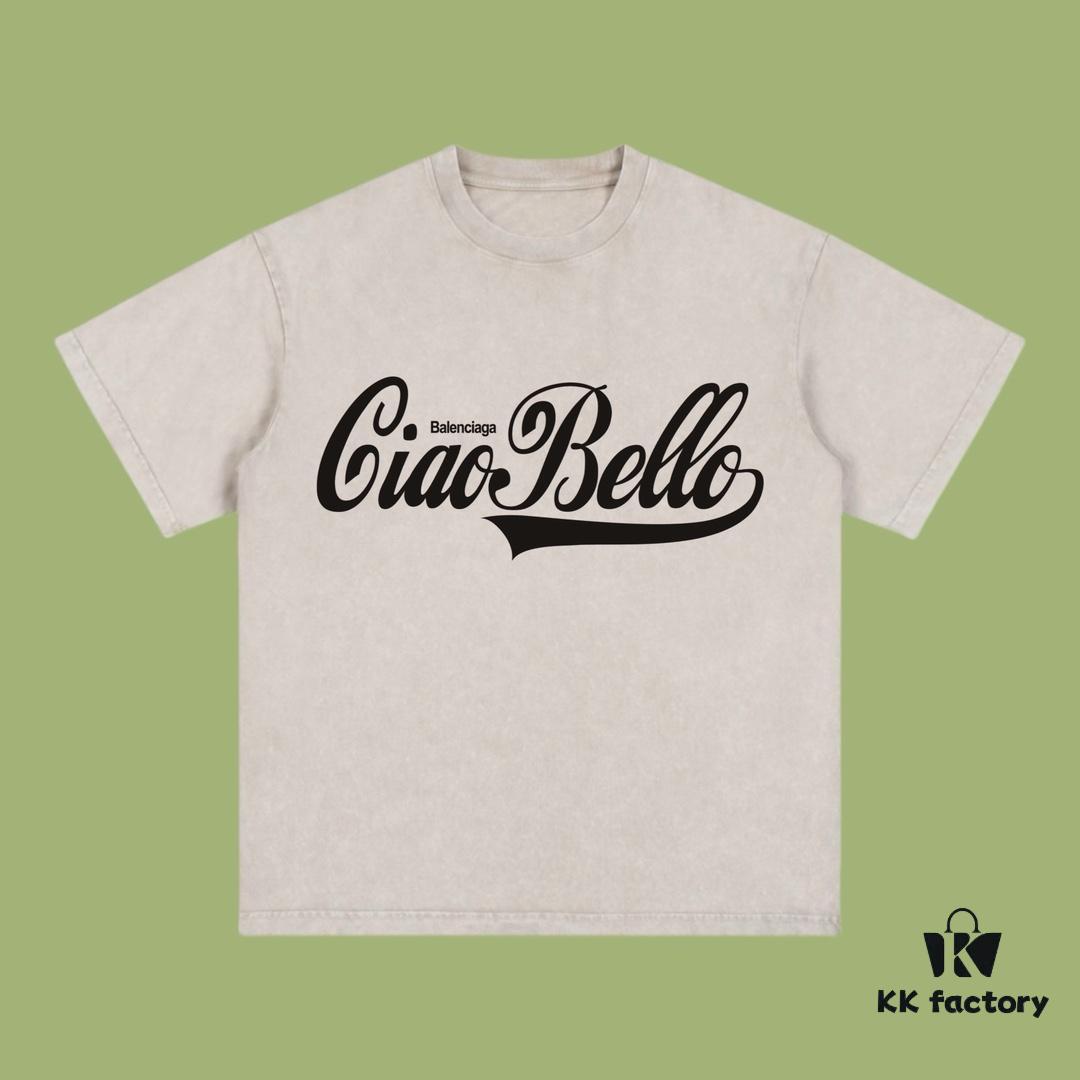 69317092908475d562cda5f0 High-End Quality Balenciaga 2025 Fall Spring/Summer Collection Slogan Short-Sleeve T-Shirt Imported Kangnan Digital Direct Printing Dyed High-Quality Streetwear Brand 26s Double Yarn 100% Washed 300G Garment Dyeing and Water Washing Snowflake Effect OS Loose Fit Unisex