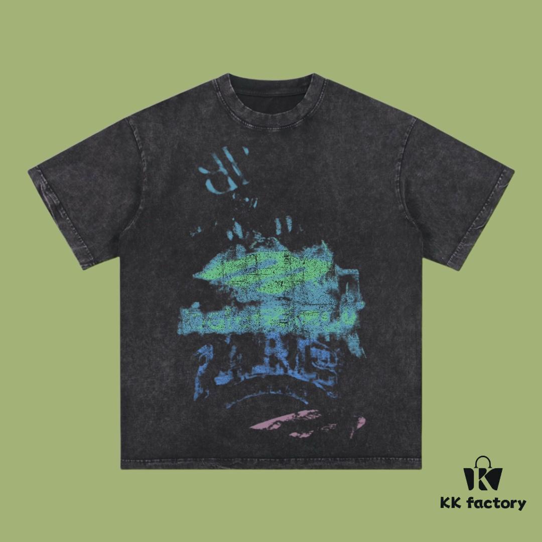 693170b4908475d562cda5f8 High-End Quality Balenciaga 2025 Fall Spring/Summer Collection Colorful Smoke Short-Sleeve T-Shirt Imported Kangnun Digital Direct-to-Garment Printing Custom-Dyed High-Fashion Brand 26-Single 100% Pre-Washed 300G Garment-Dyed and Washed Snowflake Finish OS Loose Fit Unisex