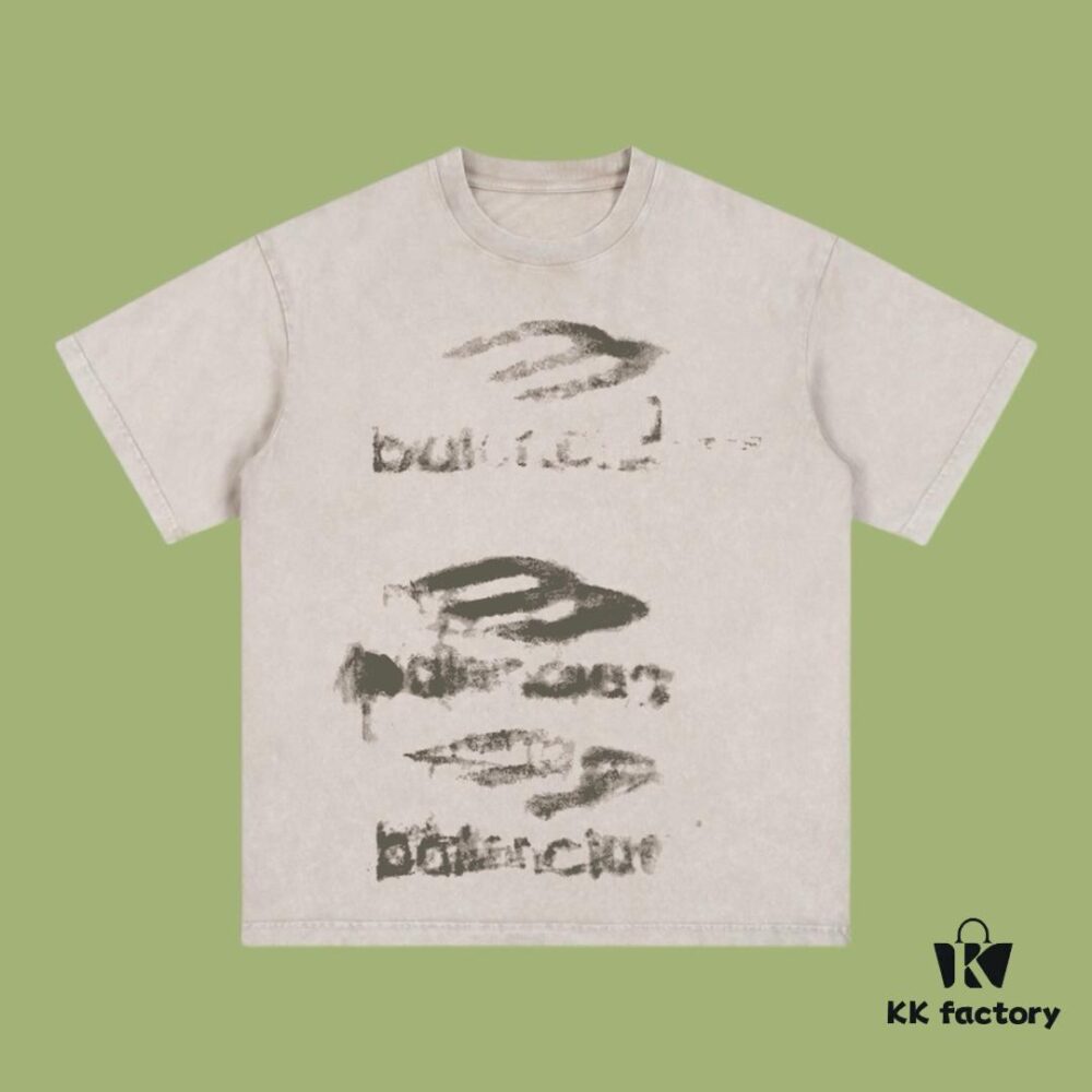 693171cc908475d562cda650 High-End Quality Balenciaga 2025 Fall Spring/Summer Collection Smoke Logo Short Sleeve T-Shirt