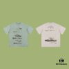 High-End Quality Balenciaga 2025 Fall Spring/Summer Collection Smoke Logo Short Sleeve T-Shirt