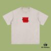 693171ea908475d562cda659 High-End Quality Balenciaga 2025 Fall Spring/Summer Collection Red Tape Logo Short Sleeve T-Shirt, Imported Kang Ning Digital Direct-to-Garment Printing, Custom-Dyed Premium Streetwear Brand, 26-Single 100% Washed 300G Double-Yarn Fabric, Garment-Dyed and Washed with Snow-Fade Effect, OS Loose Fit Unisex Design