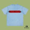 69317218908475d562cda66a High-Quality Balenciaga 2025 Fall Spring/Summer Collection Red Tape Logo Short-Sleeve T-Shirt