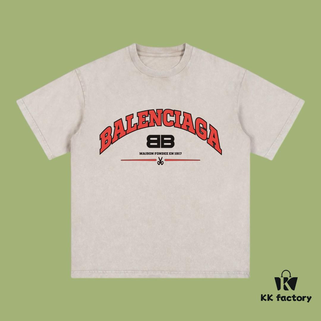 693172a8908475d562cda683 High-Quality Balenciaga 2025 Fall Spring/Summer Collection Slogan Short-Sleeve T-Shirt, Imported Kangwo Digital Direct Printing, Premium 26-Count Double-Yarn 100% Cotton Pre-Washed 300G Garment-Dyed Specialty Tee with Snowflake Wash, OS Loose Fit Unisex Design