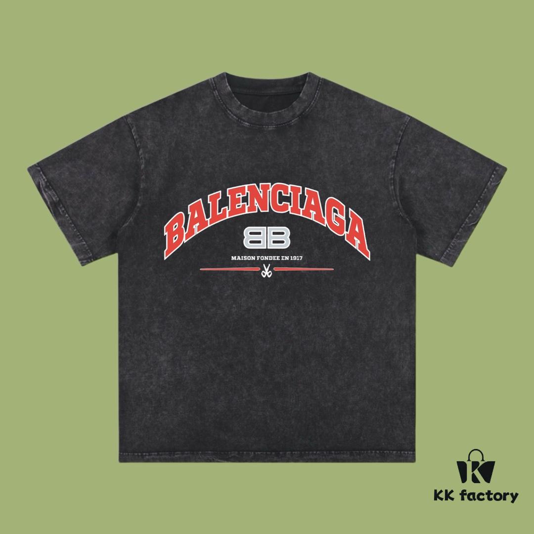 693172e3908475d562cda68a High-End Quality Balenciaga 2025 Fall Spring/Summer Collection Slogan Short-Sleeve T-Shirt, Imported Kangwo Digital Direct-to-Garment Printing, Custom-Dyed Premium Streetwear Brand 26s Double Yarn 100% Washed 300G Finished Garment Dyeing and Snow-Washed OS Loose Fit Unisex
