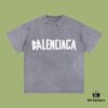 69317316908475d562cda69c High-End Quality Balenciaga 2025 Fall Spring/Summer Collection Tape Logo Short Sleeve T-Shirt, Imported Kanglong Digital Direct-to-Garment Printing, Premium Streetwear Dyed with 26s Double Yarn 100% Washed to 300g, Garment-Dyed and Snow-Washed for OS Loose Fit Unisex Design