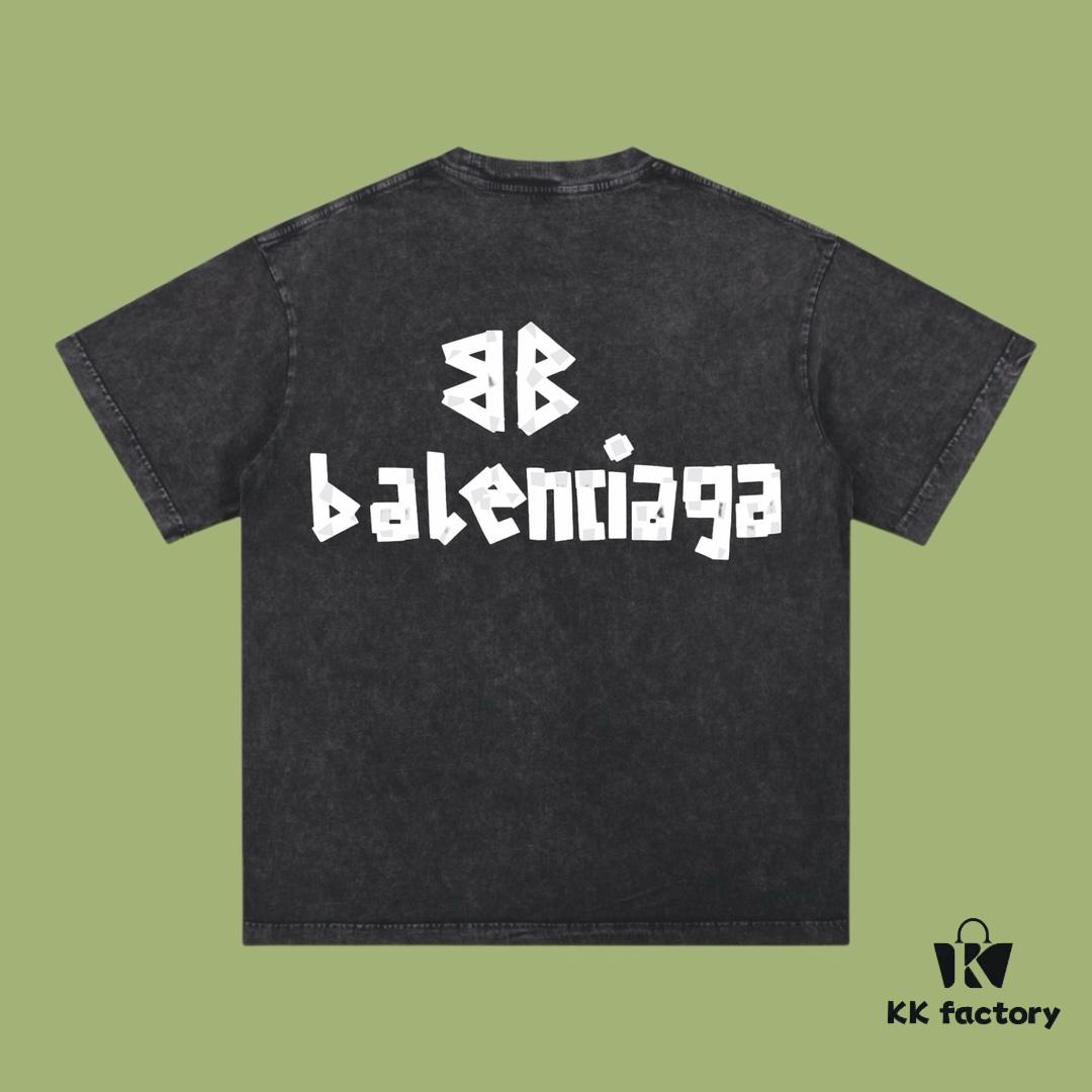 6931738d908475d562cda6af High-End Quality Balenciaga 2025 Fall Spring/Summer Collection Tape Logo Short Sleeve T-Shirt