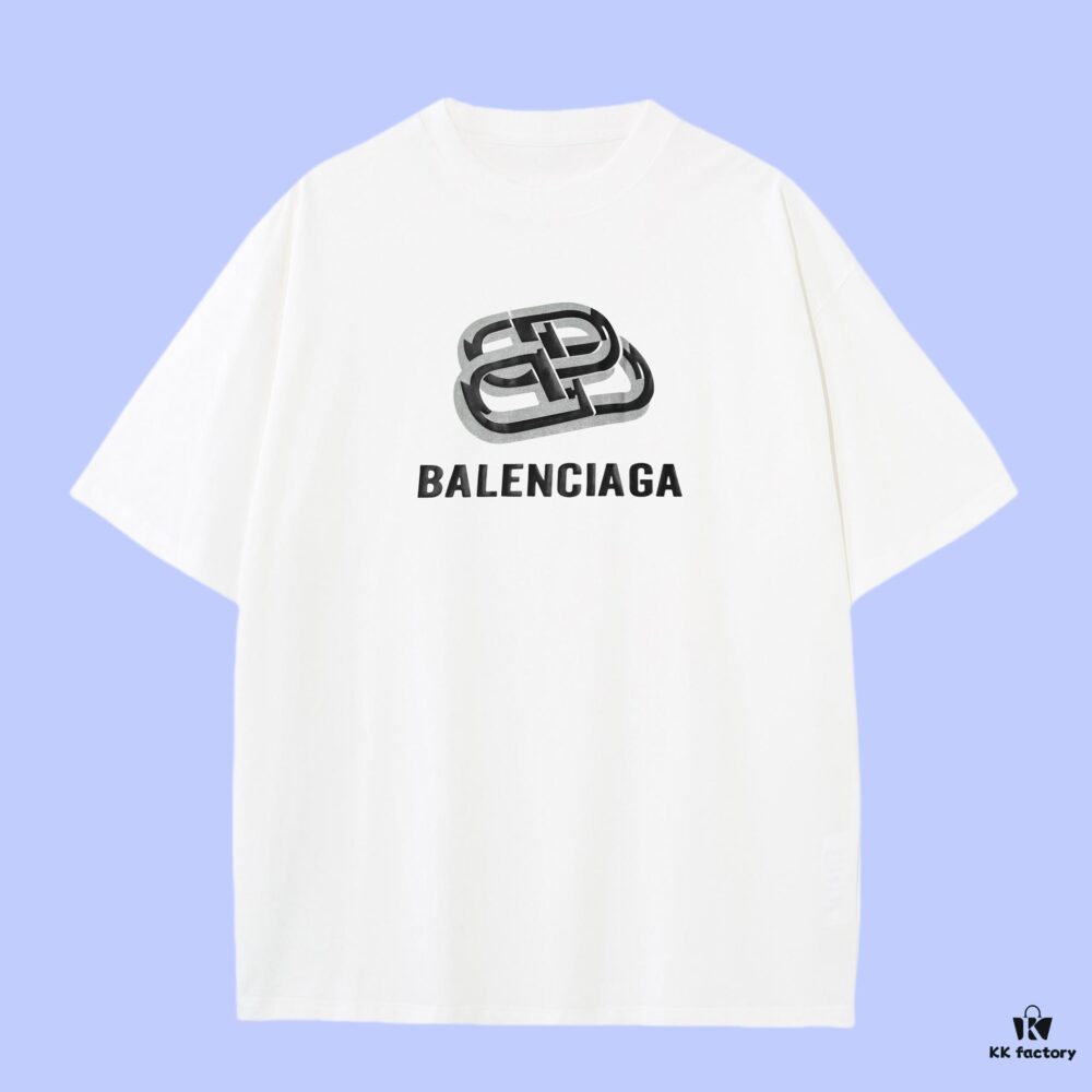 693174bd908475d562cda6df High-End Quality Balenciaga 2025 Fall Spring/Summer Collection 3D Buckle Short-Sleeve T-Shirt, Custom-Woven 270G 32-Count Double-Yarn Pure Cotton Fabric, Distinct from Regular Printed Tees, Relaxed Fit Unisex Design