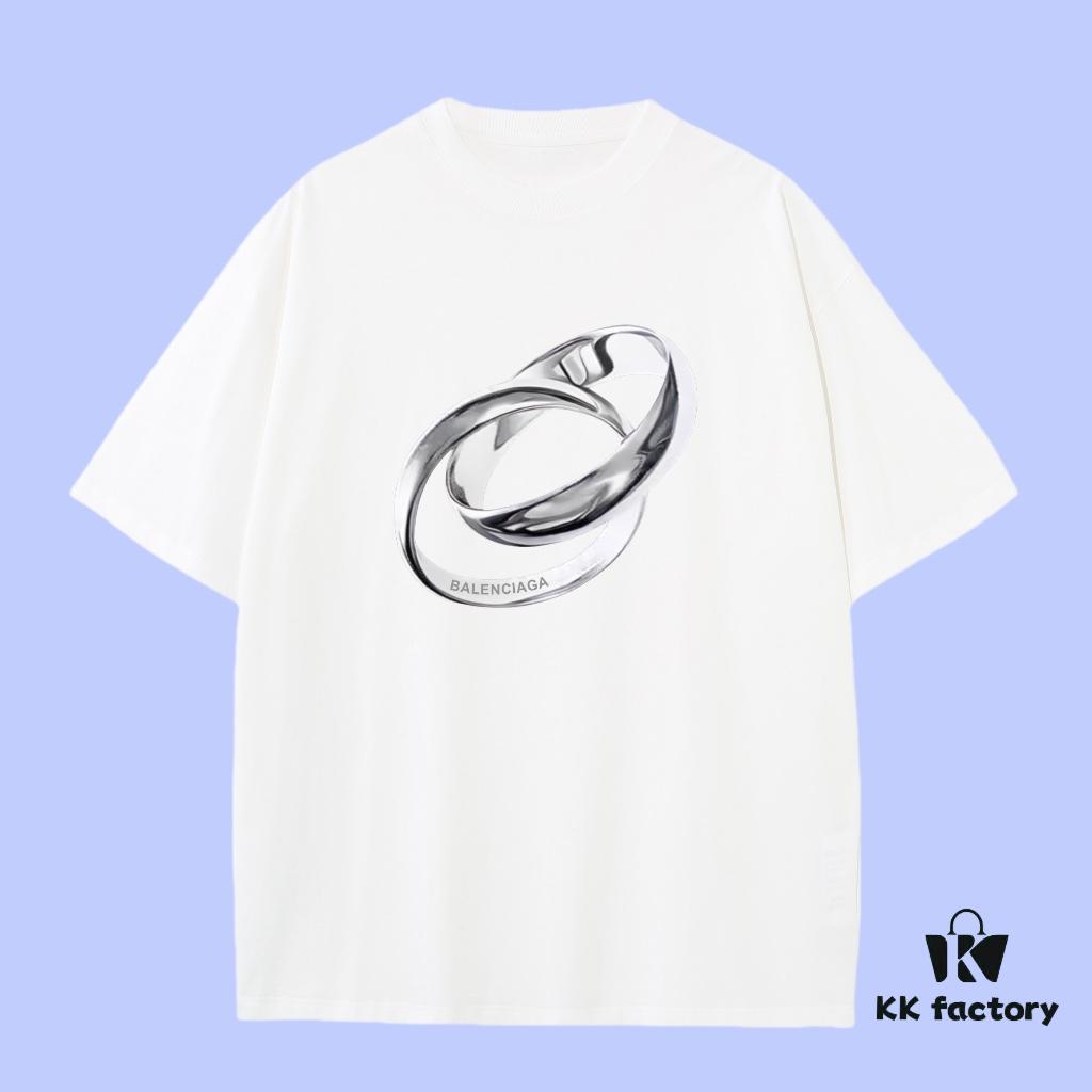 69317584908475d562cda703 High-Quality Balenciaga 2025 Fall Spring/Summer Collection Ring Short-Sleeve T-Shirt, Distinct from Regular Prints, Made of Custom-Woven 270G 32-Thread Double-Yarn Pure Cotton Fabric, Relaxed Fit Unisex Design