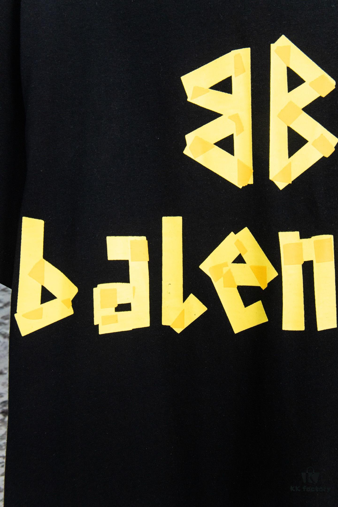 693176e0908475d562cda74c Balenciaga Tape Hole Short Sleeve T-Shirt