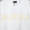 6931771f908475d562cda756 Balenciaga Tape Logo Distressed Short Sleeve T-Shirt
