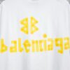 69317733908475d562cda759 Balenciaga Tape Logo Distressed Short Sleeve T-Shirt