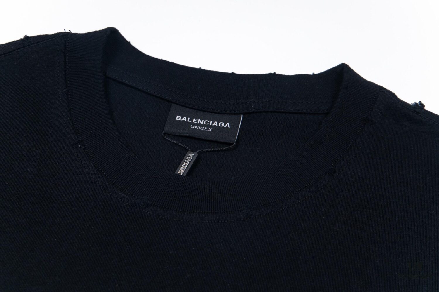 69317754908475d562cda760 Balenciaga Tape Ripped Short Sleeve T-Shirt