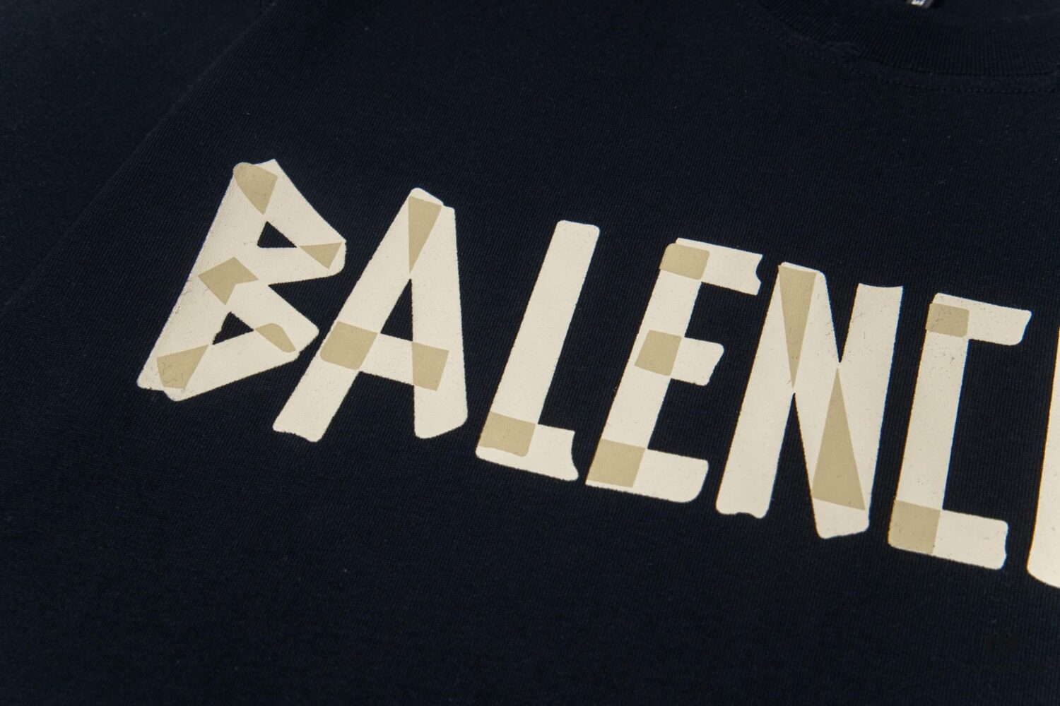 69317780908475d562cda763 Balenciaga Tape Ripped Short Sleeve T-Shirt