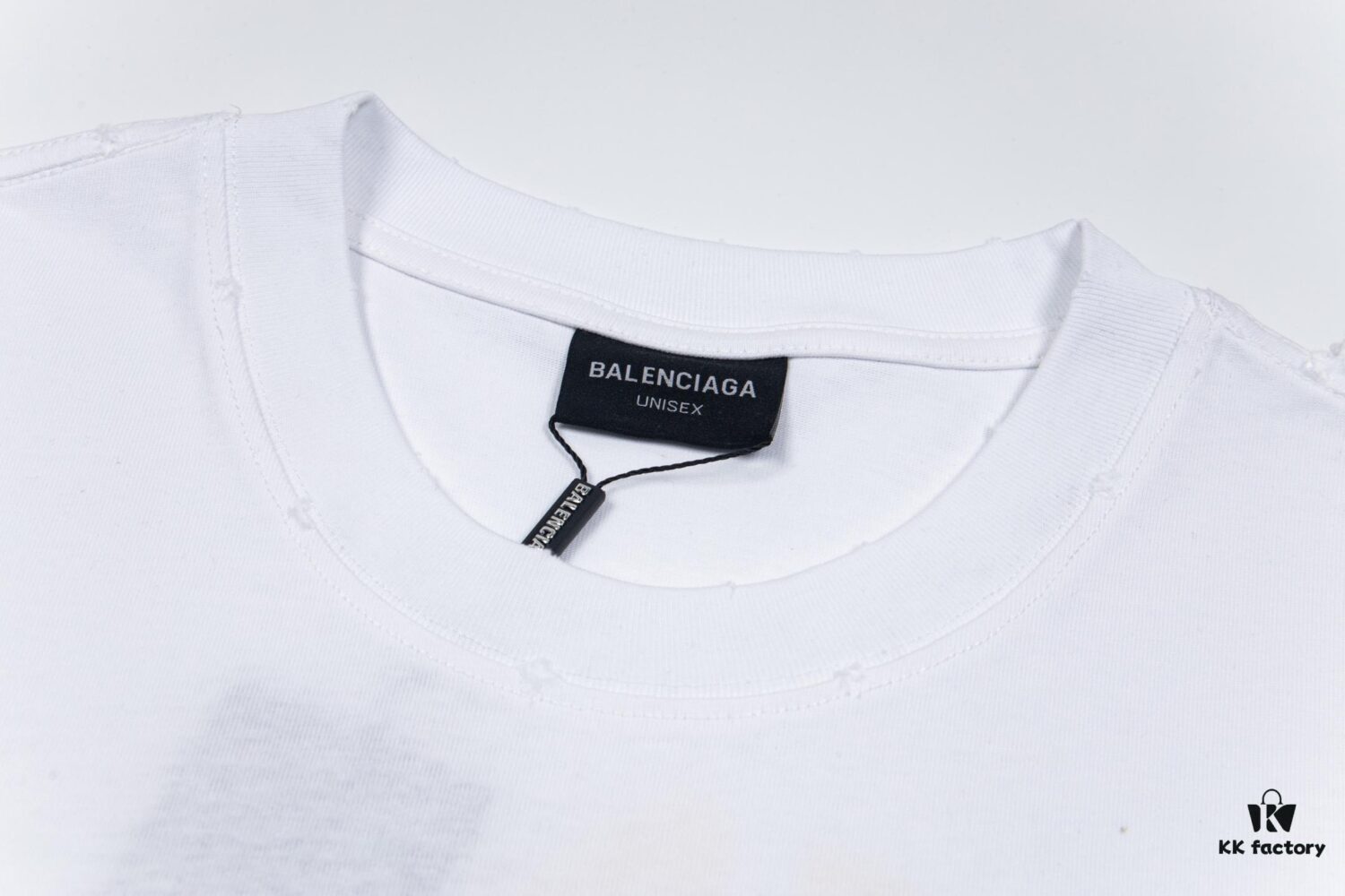693177b6908475d562cda770 Balenciaga Tape Ripped Short Sleeve T-Shirt