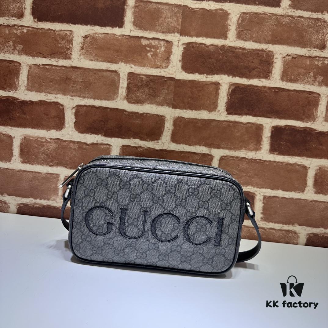 69319556ccd8ab3d7af9375a GUCCI New Arrival Cabinet Quality, Top Original Single Item, Actual Photos. Model No. 768391 Grey Rubber, Size 14×23.5×6 cm, In Stock Ready to Ship