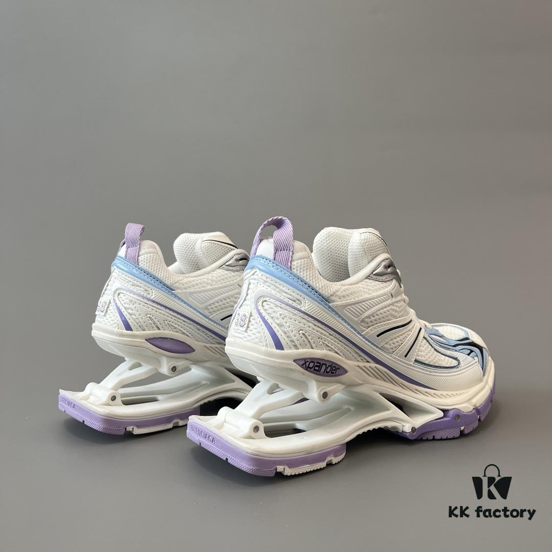 69319d20ccd8ab3d7af93766 Balenciaga X-Pander Mesh Nylon Lace-Up Non-Slip Low-Cut Sneakers in White, Blue, and Purple