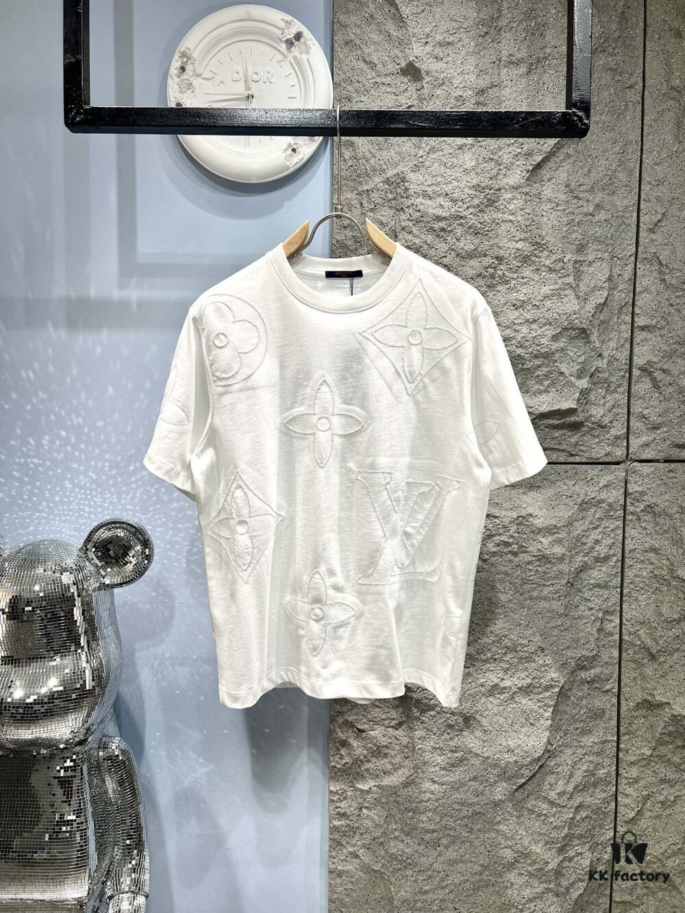 69319e6bccd8ab3d7af93778 Louis Vuitton Monogram Embroidered Jacquard Cut-out T-Shirt