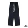 Gucci Y101 Evergreen New Classic Webbing Wide-Leg Straight Trousers, Unisex Casual Pants with Logo Trim, Premium Heavyweight Custom Fabric