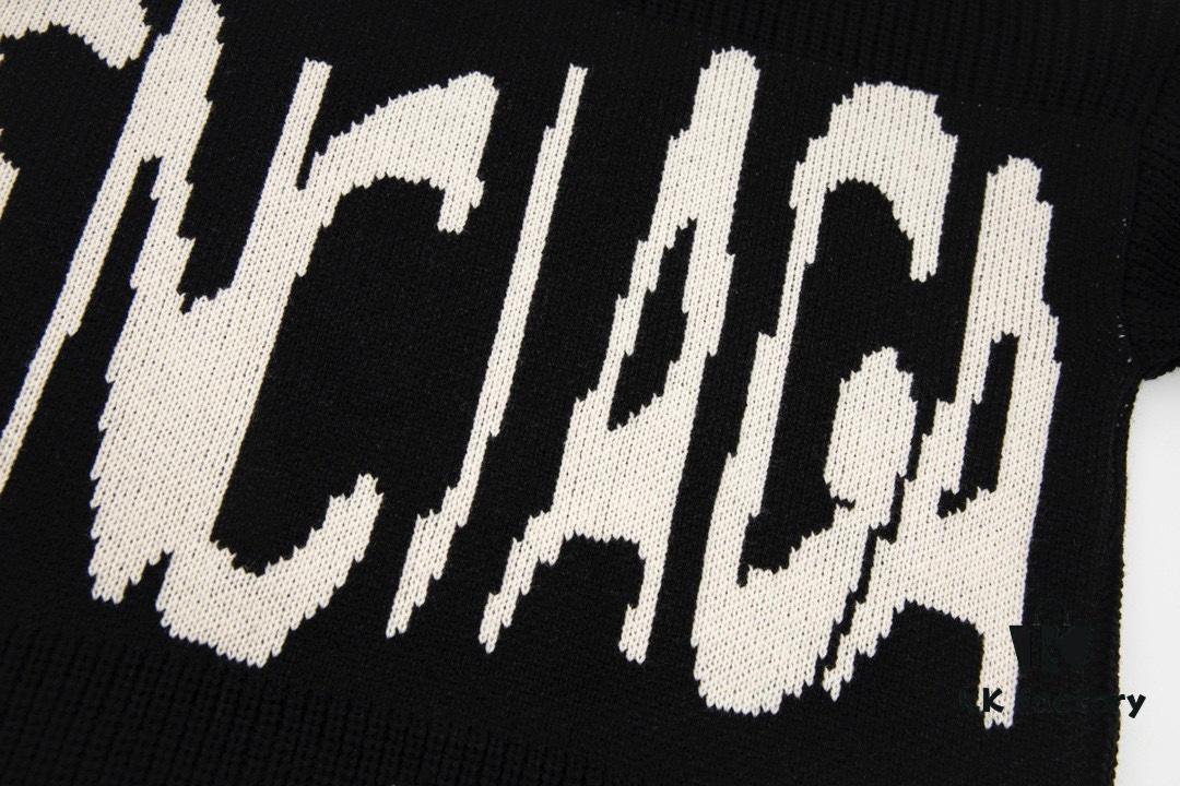 69319ec9ccd8ab3d7af9378a Gucci x Balenciaga Aria Collection Streetwear Style Graffiti Knit Sweater