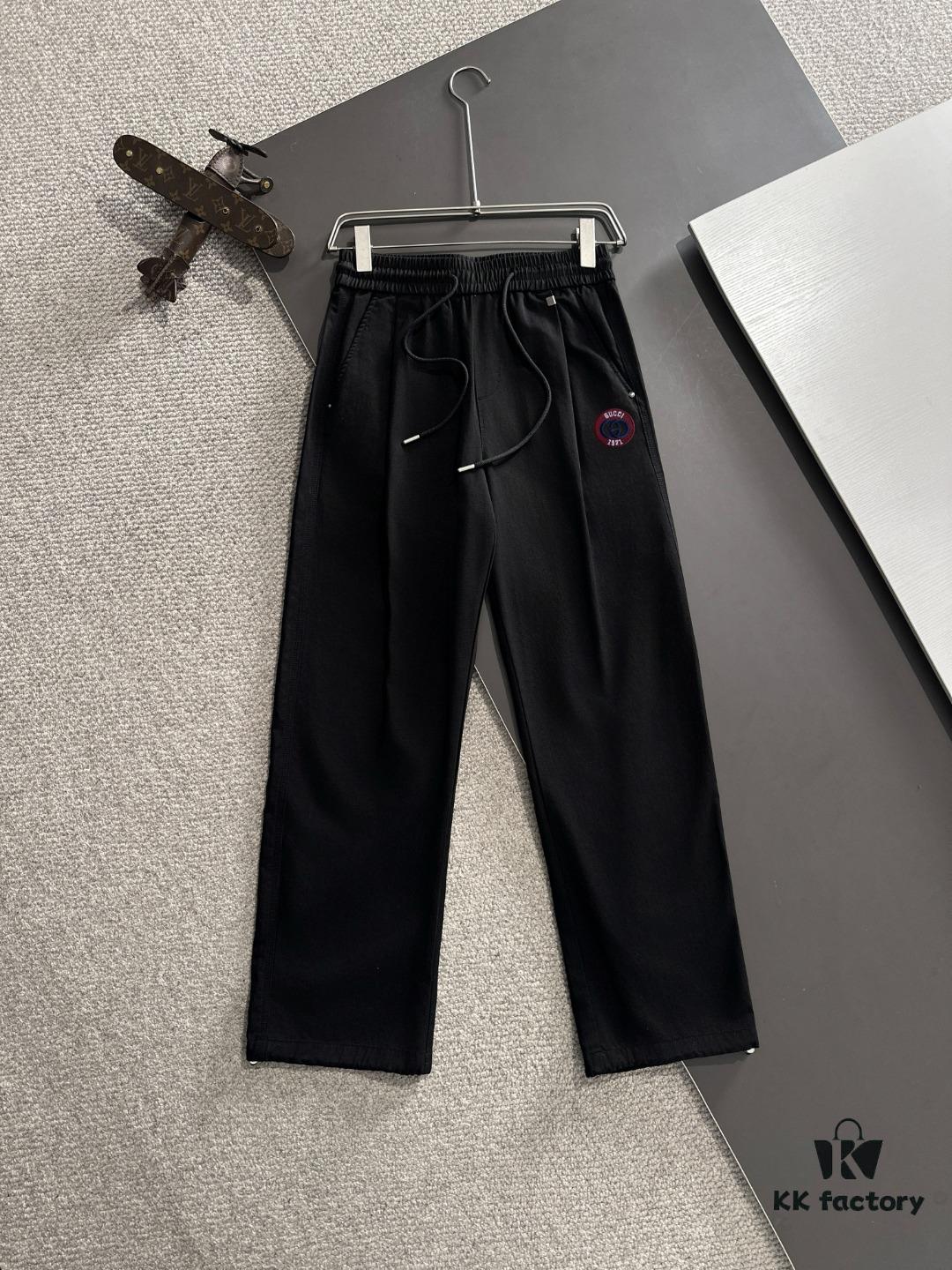 69319f13ccd8ab3d7af93796 GUCCI 2025 Spring/Summer New Elastic Waist Casual Pants, Lightweight Custom Counter Fabric, Breathable and Comfortable, Exquisite Details, Brand Design Concept, High Quality, Soft and Smooth Touch
