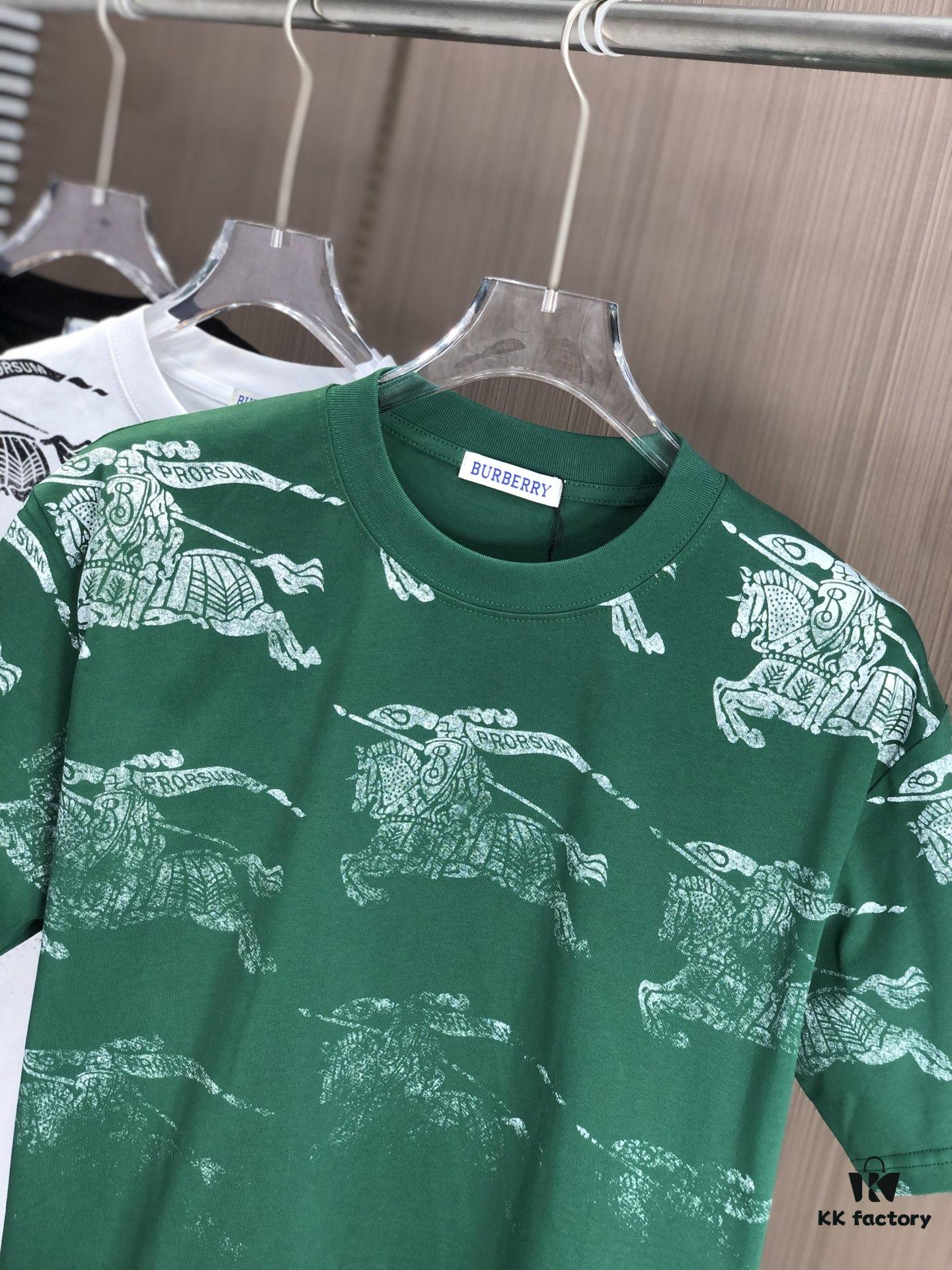 69319f2fccd8ab3d7af93799 BURBERRY 2025 Spring/Summer New Arrival Round Neck Short Sleeve T-Shirt with All-Over Dot Print, Made from 320g Double-Yarn Combed Cotton Fabric, Slightly Loose Fit, Soft and Substantial Fabric Texture, Unisex Design