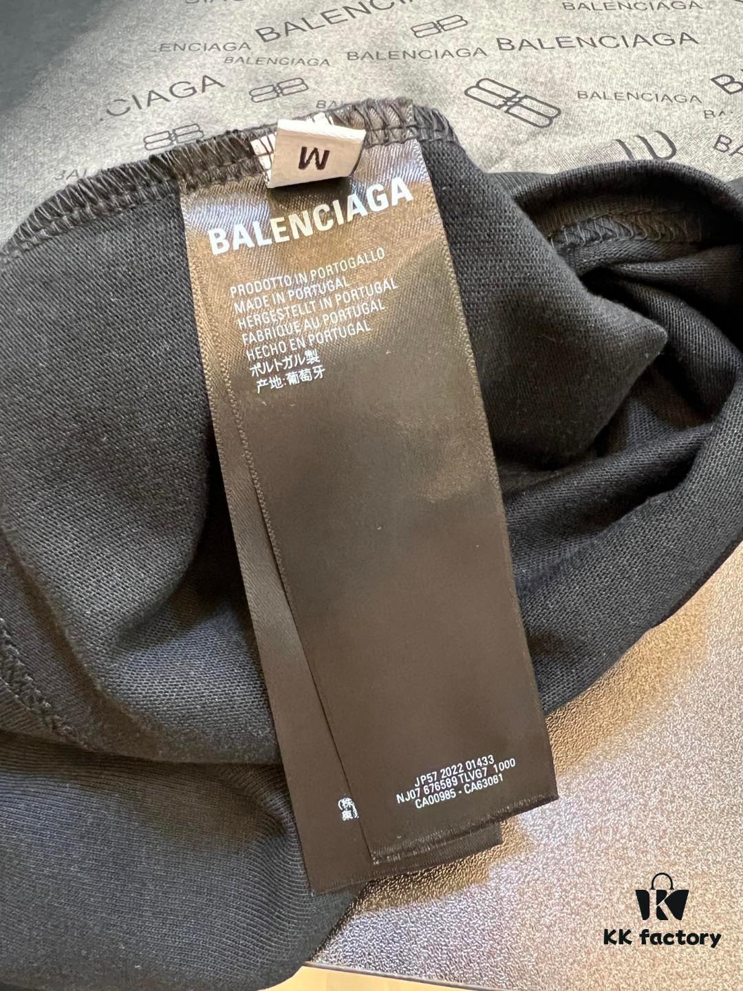 69319f73ccd8ab3d7af937ad Balenciaga Gradient Letter Short-Sleeve T-Shirt