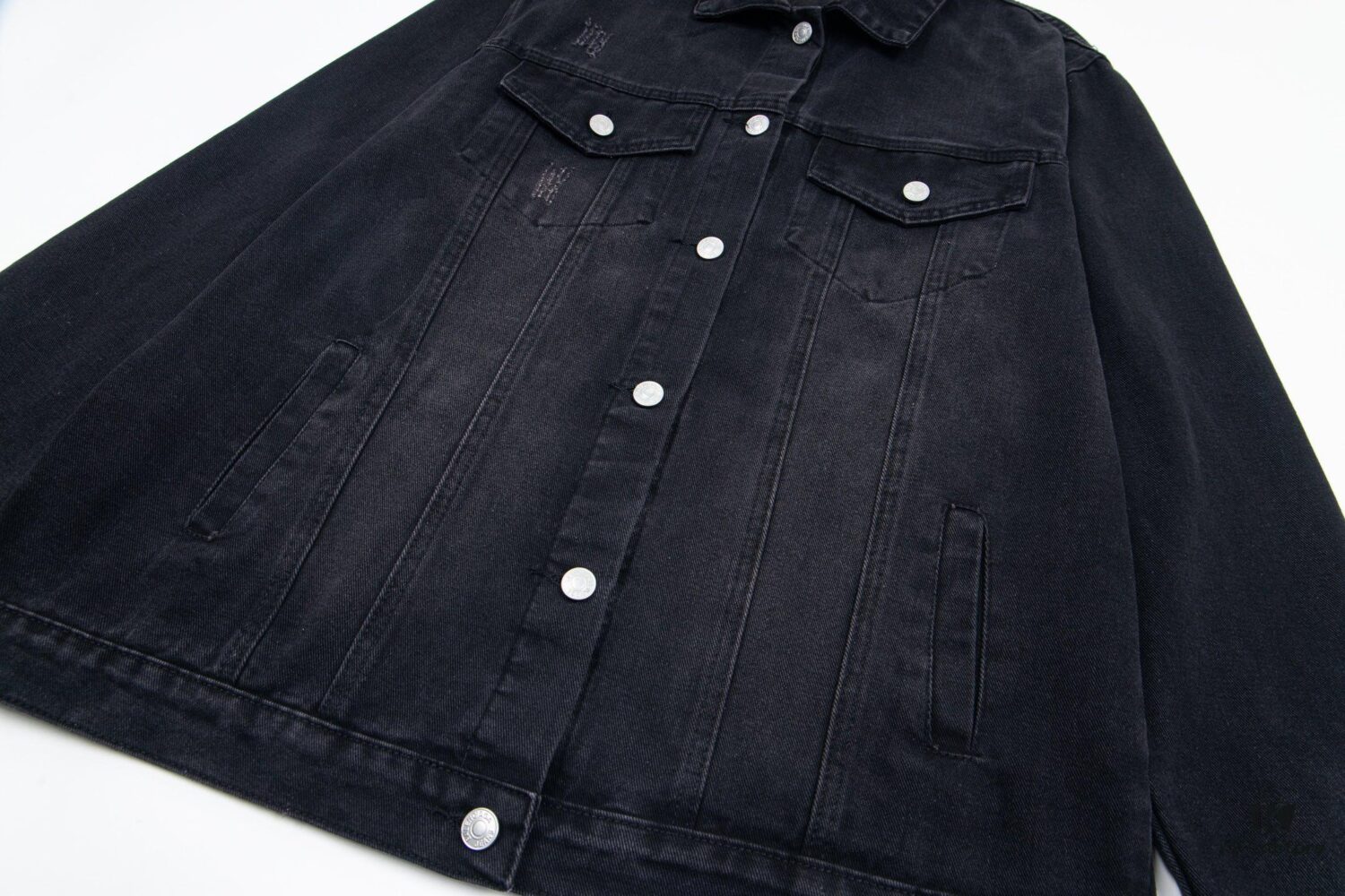 Balenciaga 2024 Fall/Winter New Loose Oversized Denim Jacket with Eiffel Tower Design