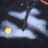 Balenciaga 2024 Fall/Winter New Loose Oversized Denim Jacket with Eiffel Tower Design