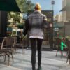 Balenciaga Embroidered Logo Washed Denim Gray Jacket