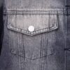Balenciaga Logo Embroidered Washed Denim Gray Jacket