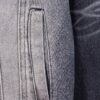 Balenciaga Logo Embroidered Washed Denim Gray Jacket