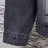 Balenciaga Logo Embroidered Washed Denim Gray Jacket