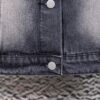 Balenciaga Logo Embroidered Washed Denim Gray Jacket