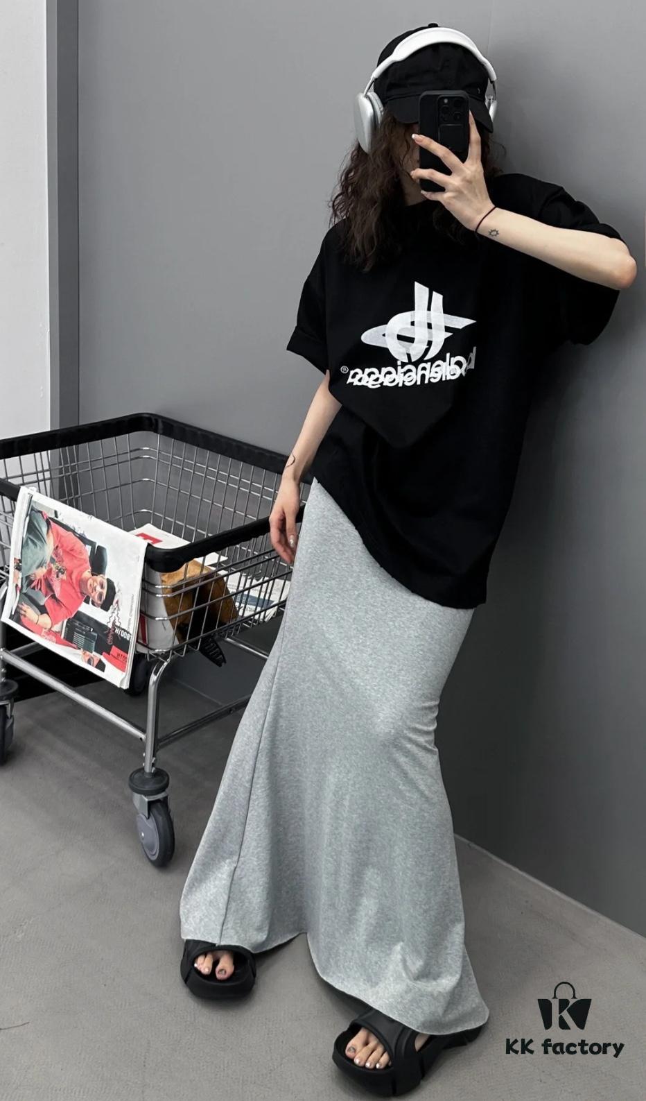 69319fcaccd8ab3d7af93844 Balenciaga Phantom Double Logo Classic Print Short Sleeve T-Shirt