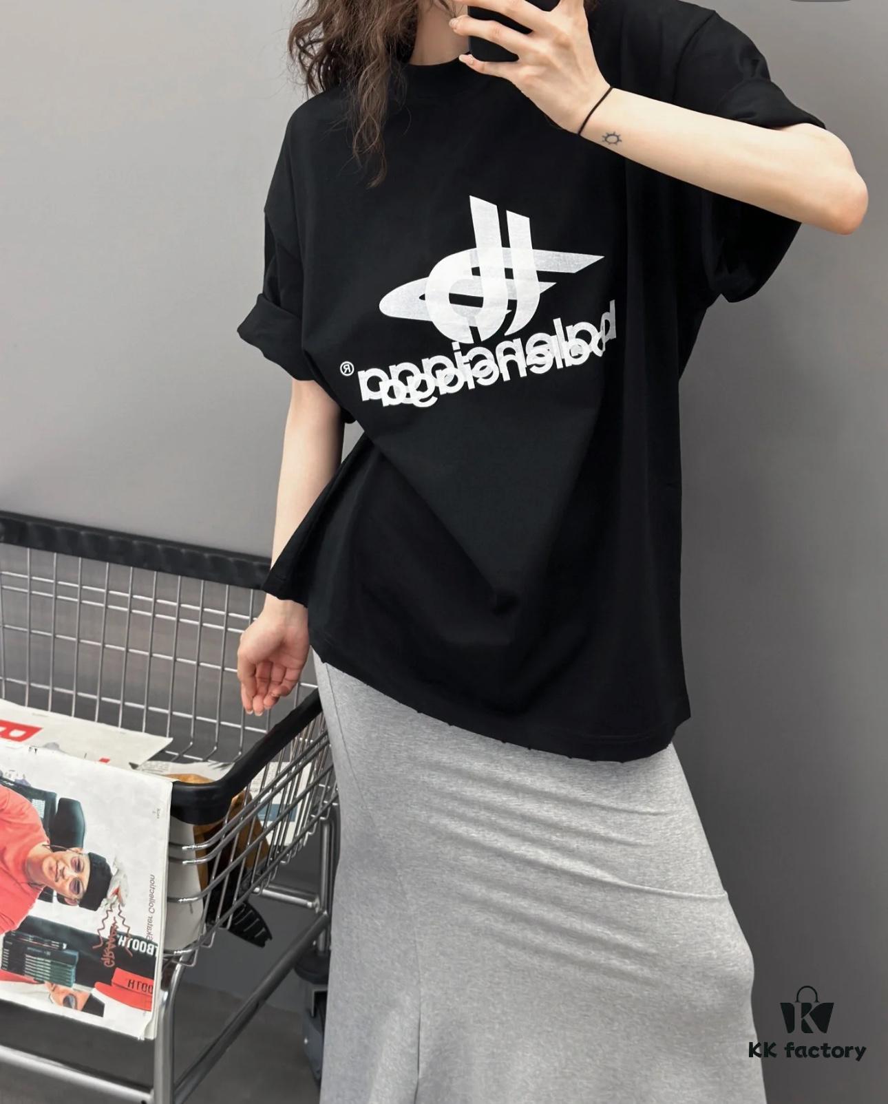 69319fcaccd8ab3d7af93846 Balenciaga Phantom Double Logo Classic Print Short Sleeve T-Shirt