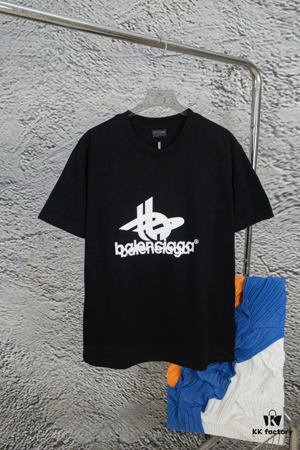 69319fcaccd8ab3d7af93849 Balenciaga Phantom Double Logo Classic Print Short Sleeve T-Shirt Unisex Loose Fit Cotton 260g 32s