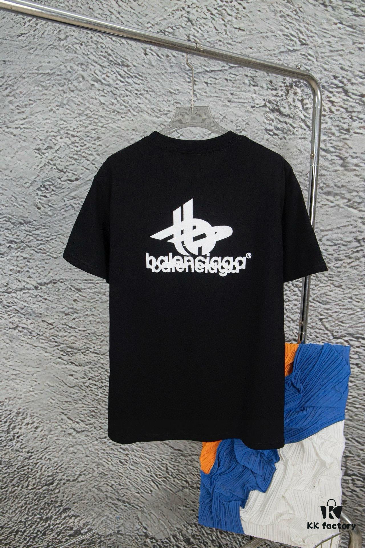 69319fcaccd8ab3d7af9384a Balenciaga Phantom Double Logo Classic Print Short Sleeve T-Shirt Unisex Loose Fit Cotton 260g 32s