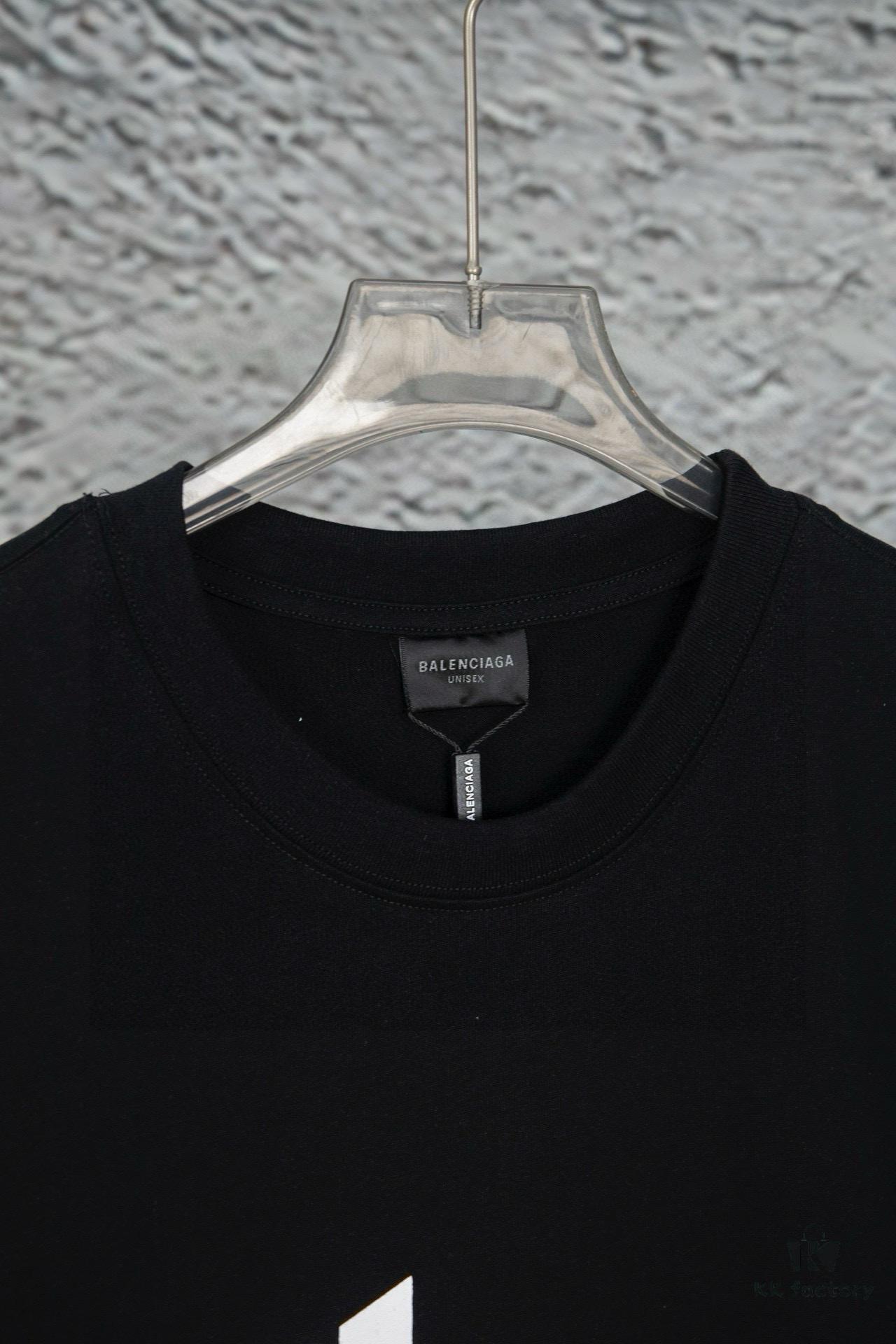 69319fcaccd8ab3d7af9384b Balenciaga Phantom Double Logo Classic Print Short Sleeve T-Shirt Unisex Loose Fit Cotton 260g 32s