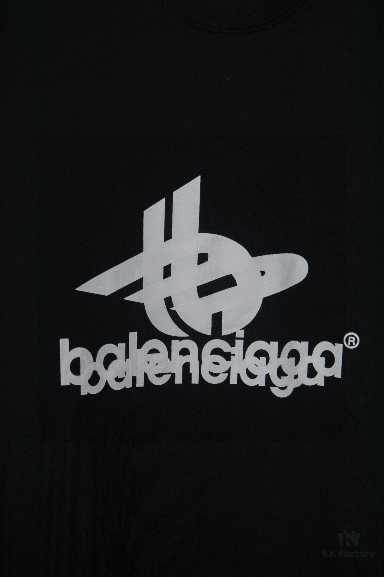 69319fcaccd8ab3d7af9384c Balenciaga Phantom Double Logo Classic Print Short Sleeve T-Shirt Unisex Loose Fit Cotton 260g 32s