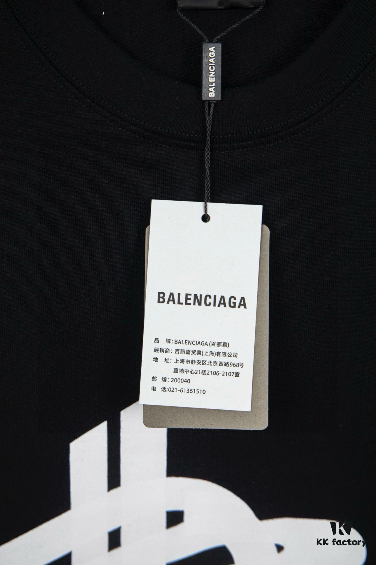69319fcaccd8ab3d7af9384e Balenciaga Phantom Double Logo Classic Print Short Sleeve T-Shirt Unisex Loose Fit Cotton 260g 32s