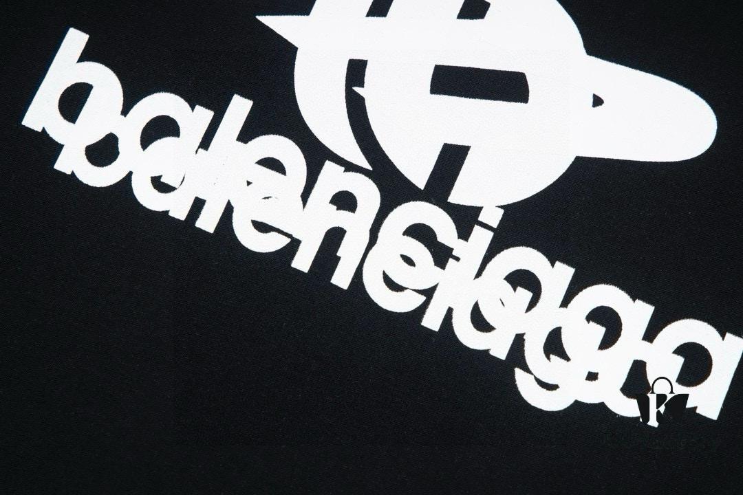 69319fcaccd8ab3d7af93851 Balenciaga Phantom Double Logo Classic Print Short Sleeve T-Shirt Unisex Loose Fit Cotton 260g 32s