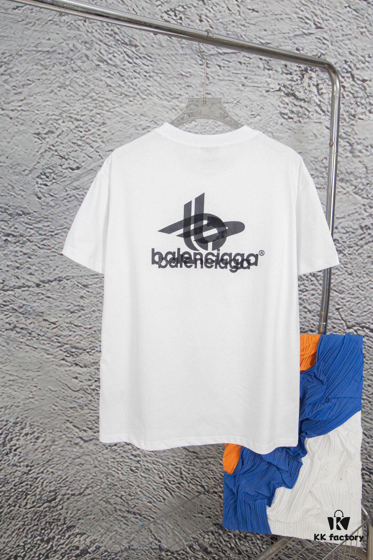 69319fcbccd8ab3d7af93853 Balenciaga Phantom Double Logo Classic Print Short Sleeve T-Shirt Y093